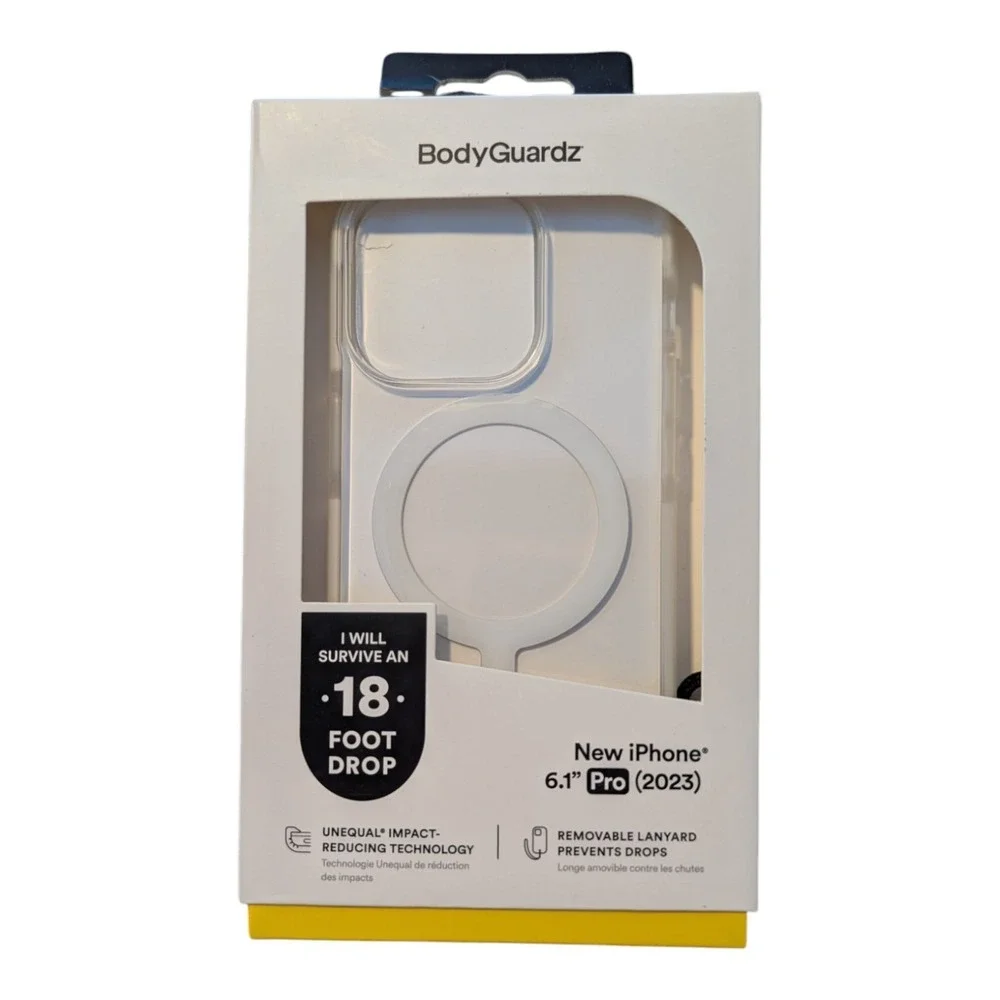 D8. BodyGuardz Ace Pro W/MagSafe Clear Case iPhone 15 Pro (iphone 6.1 Pro 2023)